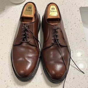 Alden restoration mens leather brown dress shoes size 10 tie